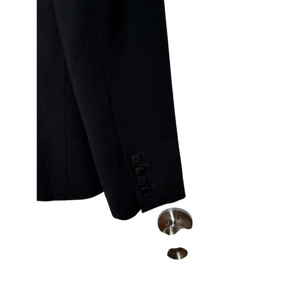 Ann Taylor Womens Black Blazer Size 10 2-Button Front Long Sleeves Fully Lined - Picture 5 of 7